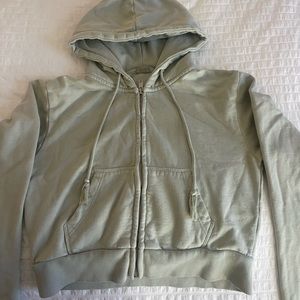 Brandy Melville Cropped Zip Up